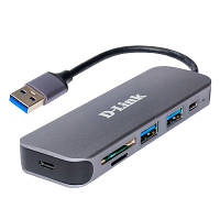 Концентратор D-Link DUB-1325 2xUSB3.0, 1xUSB TypeC, 1xSD, 1x-microSD, USB 3.0 (DUB-1325) h