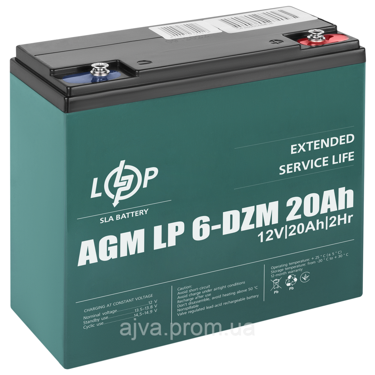 Тяговый свинцово-кислотный аккумулятор LP 6-DZM-20 Ah h - фото 3 - id-p2057760915