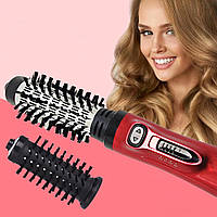 Гребінець фен Shiny & Beauty 8812 2в1 обертовий стайлер для волосся браш щітка електрична для укладки h