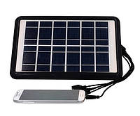 Зарядное устройство EP-0606A с солнечной панелью с USB выходом 5в1 6V 6W Солнечная панель для зарядки l