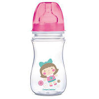 Пляшечка для годування Canpol babies антиколікова EasyStart Newborn baby з широким отвором. 240 мл (35/221_pin) h