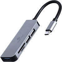 Концентратор Cablexpert USB-С to 1 х USB 3.1 Gen1 (5 Gbps), 2 х USB 2.0, CardReader (UHB-CM-CRU3P1U2P2-01) h