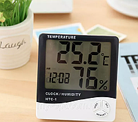Портативная метеостанция HTC-1 гигрометр ЖК термометр цифровой двухрежимный часы будильник комнатный l