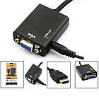 HDMI на VGA адаптер конвертер відео + аудіо 1080P