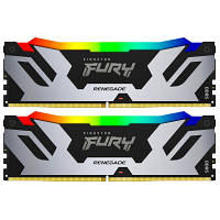 Модуль памяти для компьютера DDR5 32GB (2x16GB) 6400 MHz Renegade Silver RGB Kingston Fury (ex.HyperX)