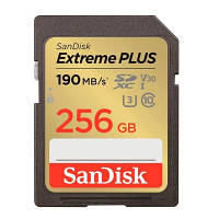 Карта памяти SanDisk 256GB SD class 10 UHS-I Extreme PLUS (SDSDXWV-256G-GNCIN) c