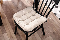 Подушка на стул квадратная Ardesto Oliver ART-02-OB 40х40 см бежевая c