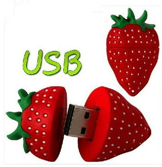 Силіконова usb флешка 8 Гб полуниця