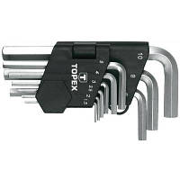 Набор инструментов Topex ключи шестигранные HEX 1.5-10 мм, 9 шт. (35D955) c
