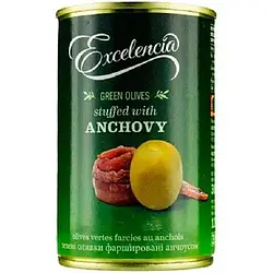 Оливки Excelencia з Анчоусом жб 314 мл