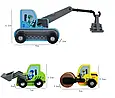 Набір дерев'яних машинок "будівельна техніка" (в наборі 7 шт) арт. 76523, фото 2