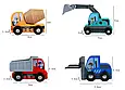 Набір дерев'яних машинок "будівельна техніка" (в наборі 7 шт) арт. 76523, фото 3