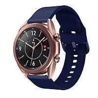 Ремінець для Samsung Galaxy Watch 3 41 мм силіконовий 20 мм NewColor Темно-синій (1012389)