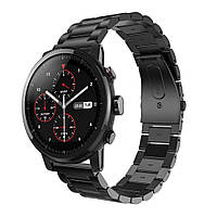 Ремешок BeWatch стальной для Amazfit Stratos/Pace Черный (1020401)