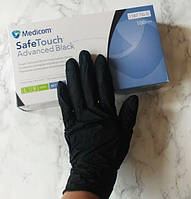 Рукавички НІТРИЛОВІ ТМ Medicom SafeTouch Advanced без пудри, р. XS (чорні), 3.3 гр