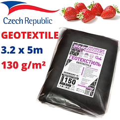 Садовий геотекстль дренажний для дренажу від бур'янів чорний ландшафтний 130 г/м² 3.2 х 5м