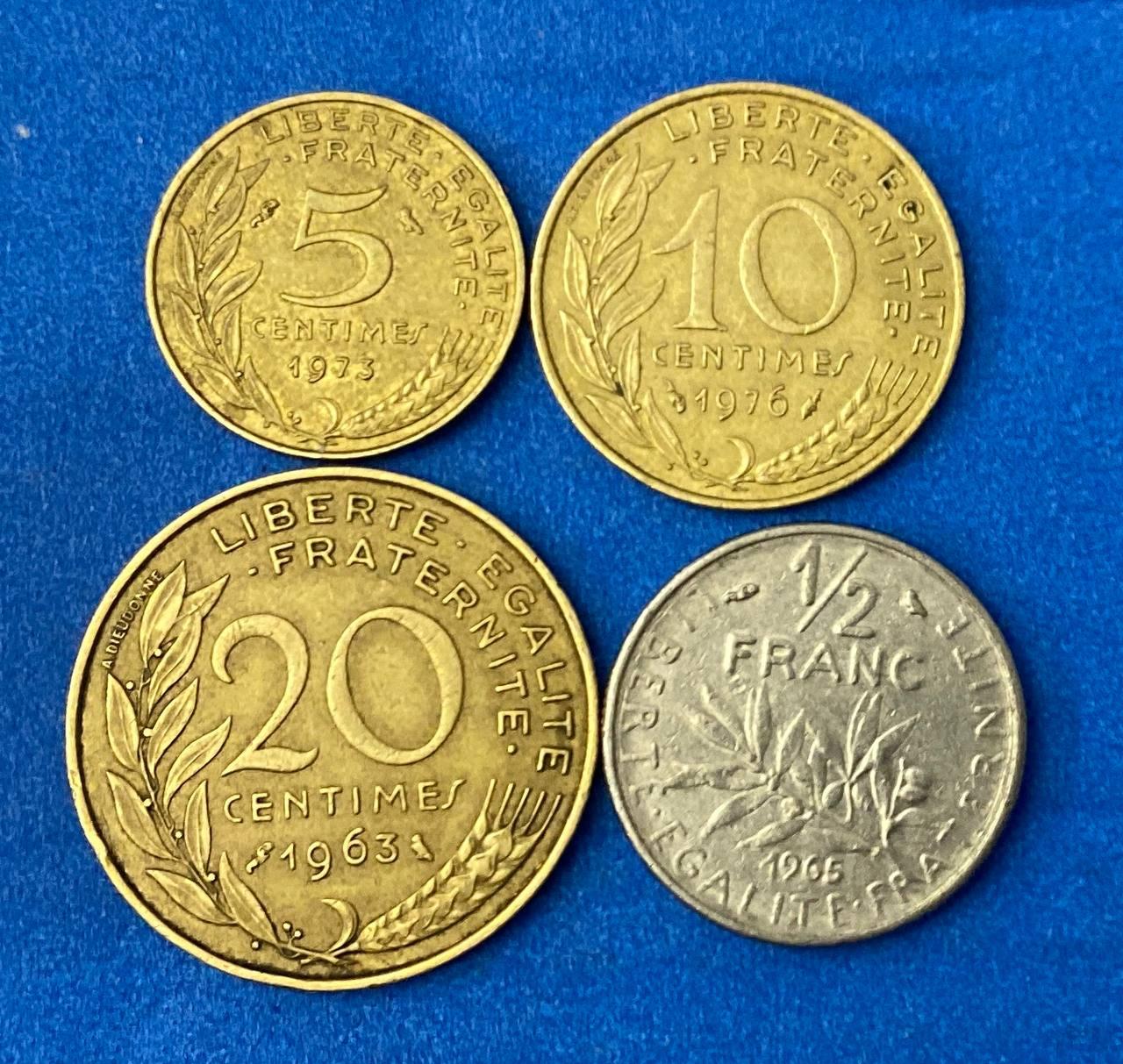 Набір Монет Франції 4 шт., фото 1