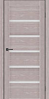 Дверное полотно MS Doors TEXAS 80 см Дуб серый стекло сатин