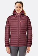 Пуховик женский Rab Microlight Alpine Long Jacket Womens 12 Бордовый