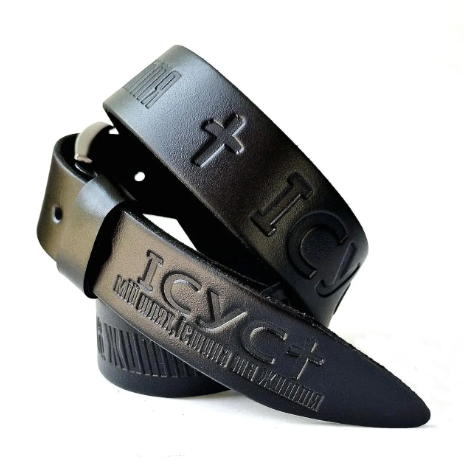 Шкіряний ремінь "Ісус мій шлях, істина та життя"