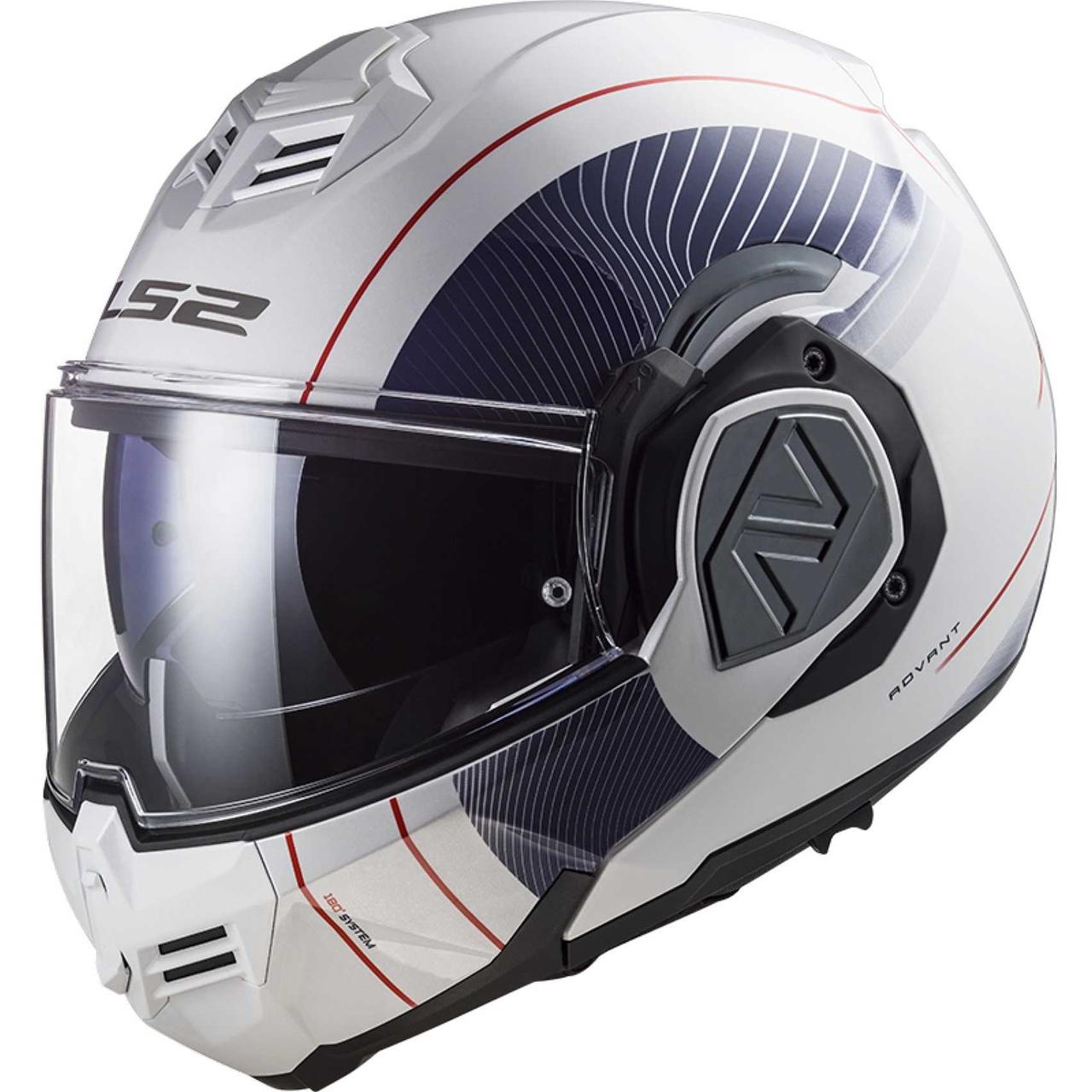 МОТОШОЛОМ МОДУЛЯР LS2 FF906 ADVANT COOPER КОЛІР GLOSS WHITE BLUE