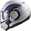 МОТОШОЛОМ МОДУЛЯР LS2 FF906 ADVANT COOPER КОЛІР GLOSS WHITE BLUE, фото 3