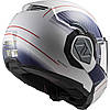 МОТОШОЛОМ МОДУЛЯР LS2 FF906 ADVANT COOPER КОЛІР GLOSS WHITE BLUE, фото 4