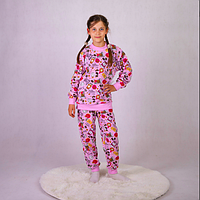 Пижама детская подростковая  трикотаж ,теплая,  для девочки