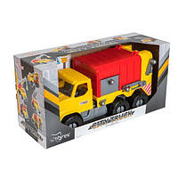 Машинка игровая Tigres Middle truck Мусоровоз 39369 52 см желтый с красным h