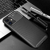 Чохол бампер силіконовий для Apple iPhone 15 Pro Max Айфон Колір Чорний (Black) Autofocus Carbon карбон
