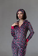 Пожама женская махровая пижама комбинезон женский с карманом на попе Dobuy Попожама жіноча махрова піжама