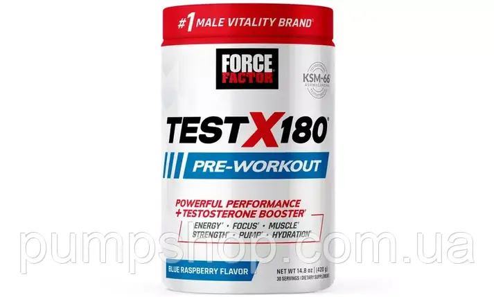 Передтренувальний комплекс Force Factor Test X180 Pre-Workout 420 г (30 порц.), фото 1