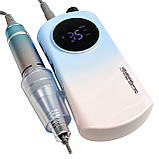 Фрезер для манікюру на акумуляторі блакитний 35000 обертів Nail Drill ZS 237 манікюрний фрезер 30W, фото 3