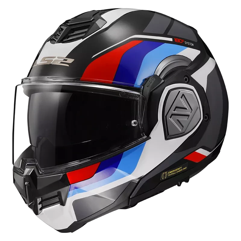 МОТОШОЛОМ МОДУЛЯР LS2 FF906 ADVANT SPORT КОЛІР GLOSS BLACK BLUE RED WHITE