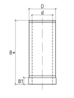 Труба сендвіч 0,3 мп діам. 100/160 мм нерж/нерж 0,5 мм 304 сталь, фото 2