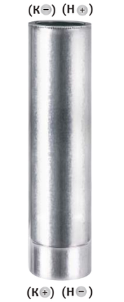 Труба сендвіч 0,3 мп діам. 100/160 мм нерж/нерж 0,5 мм 304 сталь, фото 1