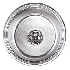 Мийка кухонна врізна кругла 430х180 Decor RD430 Ronda