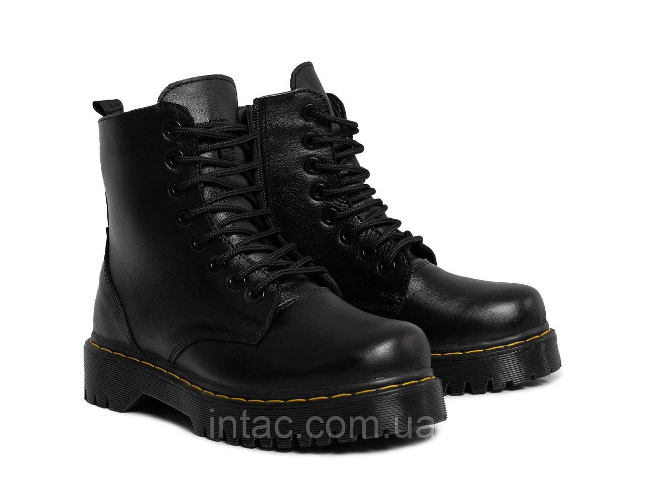Женские ботинки, черный. Ботинки кожаные зимние женские - фото 1 - id-p2058012098