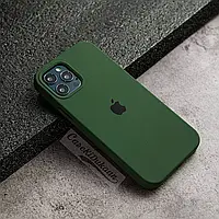 Чохол накладка бампер для Apple iPhone 15 Pro Max айфон Silicone Case Колір Зелений (Dark green) Full
