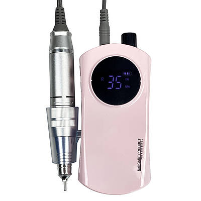 Фрезер для манікюру на акумуляторі рожевий 35000 обертів Nail Drill ZS 237 манікюрний фрезер 30W