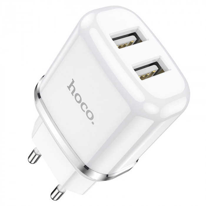 Мережевий зарядний пристрій Hoco N4 Aspiring 2USB/2,4A, White (731005)