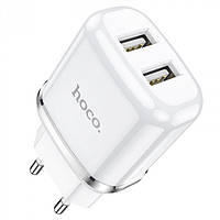 Мережевий зарядний пристрій Hoco N4 Aspiring 2USB/2,4A, White (731005)