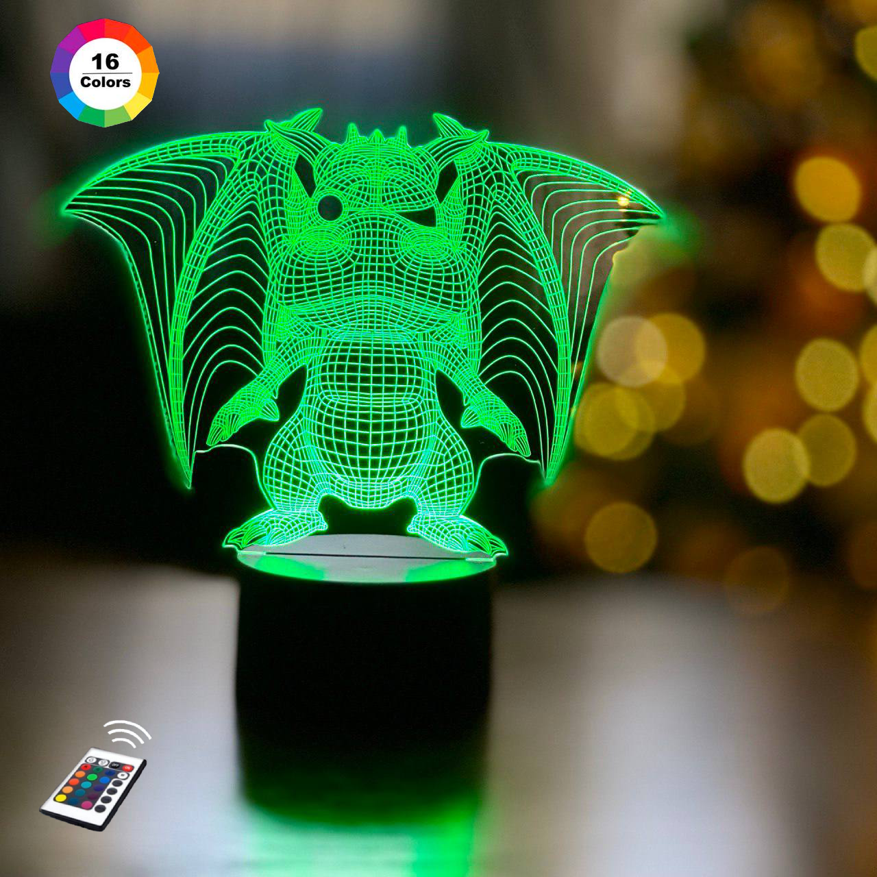 3D світильник нічник з пультом "Дракоша"  3DTOYSLAMP, фото 1