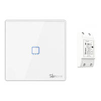 Беспроводной выключатель с реле Sonoff T2 rf433, Wi-Fi комплект, Белый