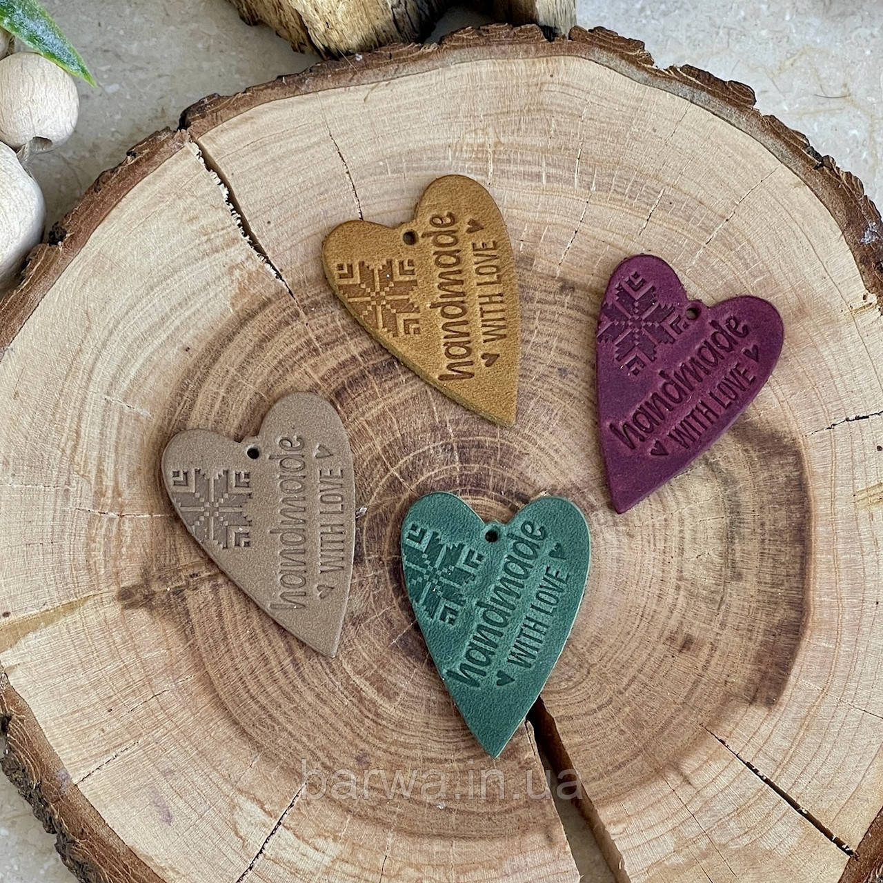 БІРКА СЕРДЕНЬКО 4 см HANDMADE WITH LOVE