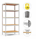 Стелаж для складу, архіву, магазину. чк-80 оцинк. 1960*920*600*5полок ДСП, фото 2