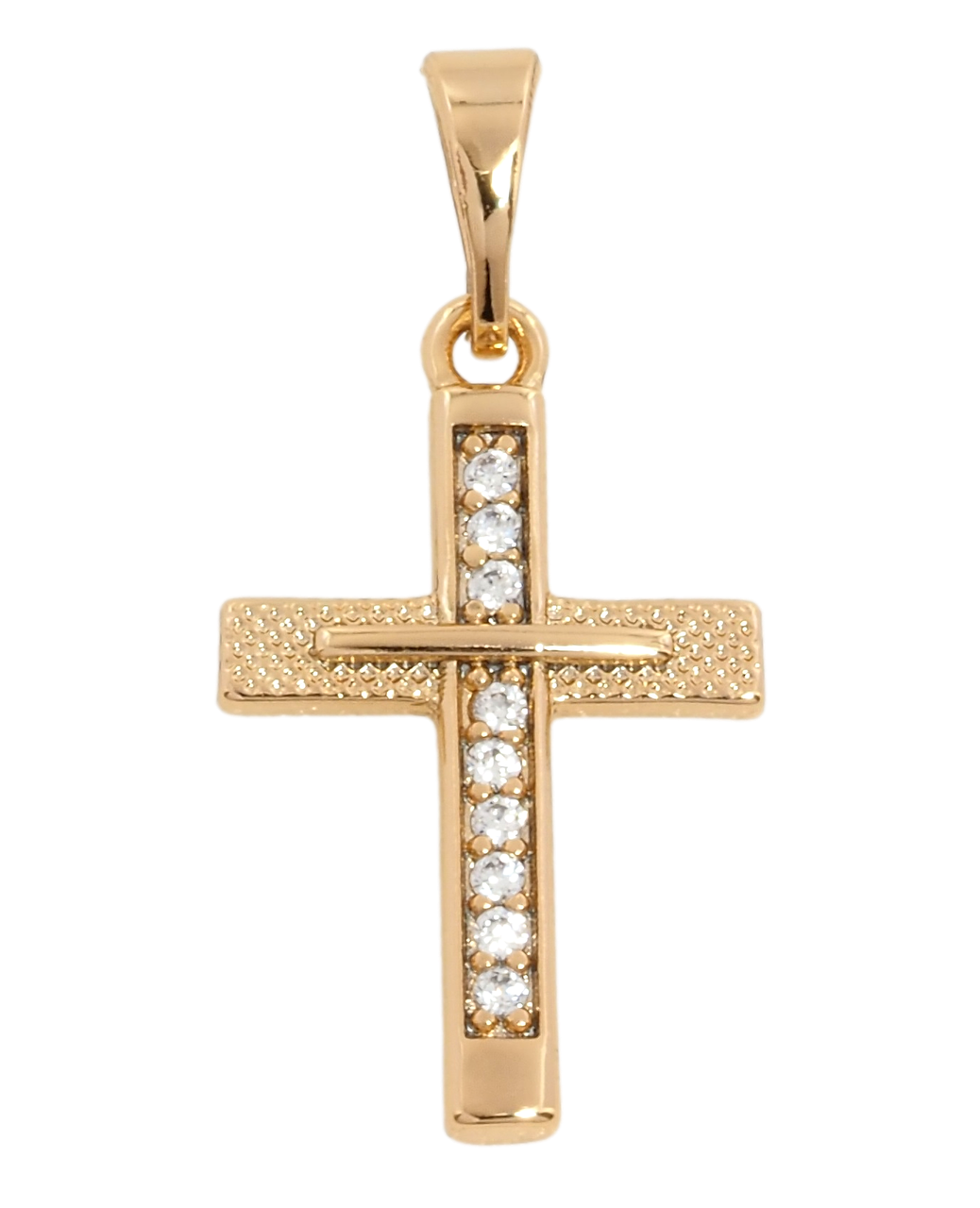 Кулон Xuping Позолота 18K "Хрест із цирконієм" для ланцюжка до 5мм