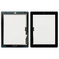 Тачскрин Apple iPad 3, iPad 4 для iPad 3 чорний OCA Pro з кнопкою Home