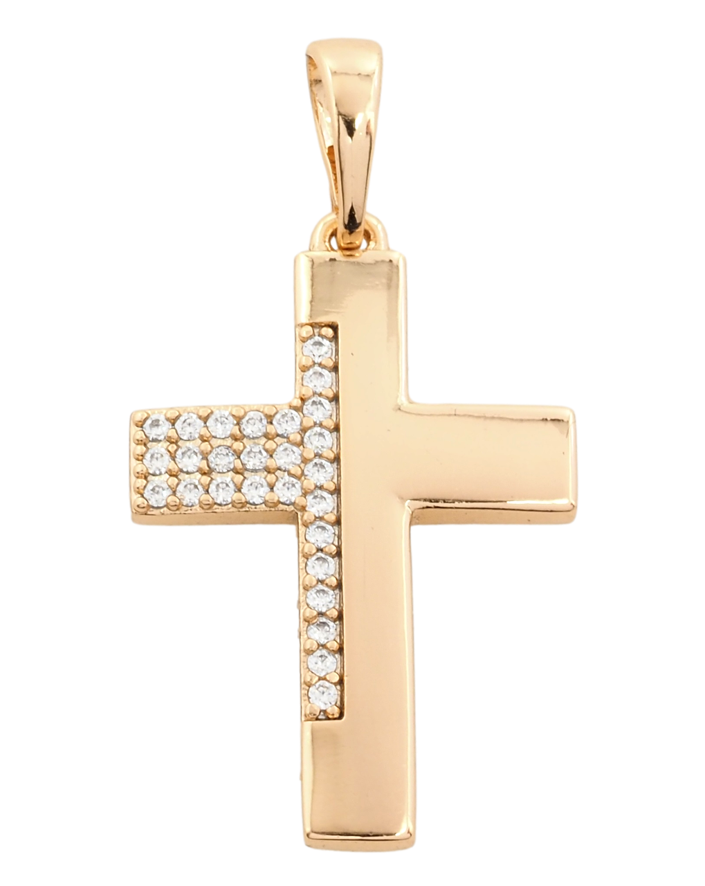 Кулон Xuping Позолота 18K "Хрест із цирконієм" для ланцюжка до 5мм