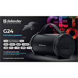 Портативна колонка 1.0 Defender G24 10W bluetooth TF USB AUX 1500мАч (Чорний), фото 7